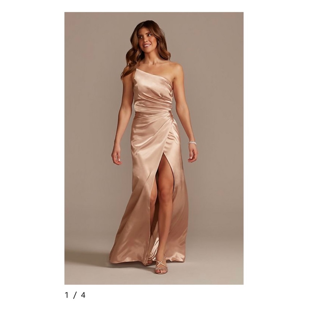 David’s Bridal One-Shoulder Bridesmaid Dress